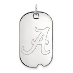 University of Alabama Crimson Tide Large Dog Tag in Sterling Silver 7.90 gr