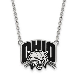 Ohio University Bobcats Large Pendant Necklace in Sterling Silver 6.75 gr