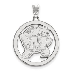 University of Maryland Terrapins L Sterling Silver Circle Pendant 4.38 gr