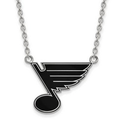St. Louis Blues Large Pendant Necklace in Sterling Silver 5.45 gr