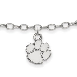 Clemson University Tigers Anklet in Sterling Silver 3.29 gr