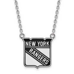New York Rangers Large Pendant Necklace in Sterling Silver 6.81 gr