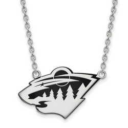 Minnesota Wild Large Pendant Necklace in Sterling Silver 6.66 gr