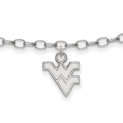 West Virginia University Mountaineers Anklet in Sterling Silver 3.09 gr