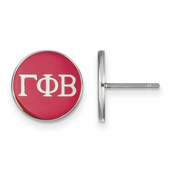 Gamma Phi Beta Sorority Enameled Post Earrings in Sterling Silver 1.46 gr