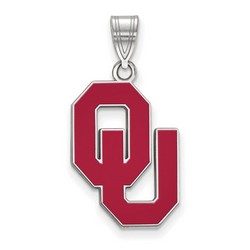 University of Oklahoma Sooners Large Pendant in Sterling Silver 1.67 gr