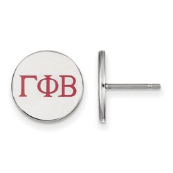 Gamma Phi Beta Sorority Enameled Sterling Silver Post Earrings 2.04 gr