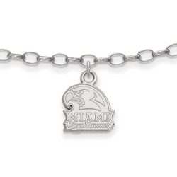 Miami University RedHawks Anklet in Sterling Silver 3.27 gr