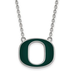 University of Oregon Ducks Large Pendant Necklace in Sterling Silver 5.60 gr