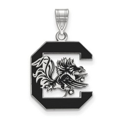 University of South Carolina Gamecocks Large Pendant in Sterling Silver 2.30 gr