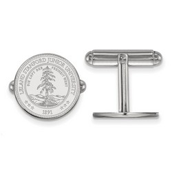 Stanford University Cardinal Crest Cuff Link in Sterling Silver 7.30 gr