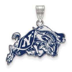 US Naval Academy Navy Midshipmen Large Pendant in Sterling Silver 2.67 gr