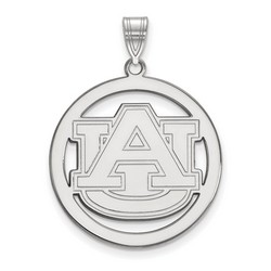 Auburn University Tigers L Sterling Silver Circle Pendant 5.07 gr