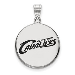 Cleveland Cavaliers Large Disc Pendant in Sterling Silver 4.37 gr