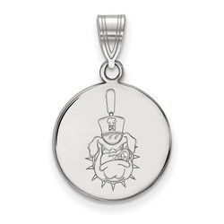 The Citadel Bulldogs Medium Disc Pendant in Sterling Silver 2.34 gr