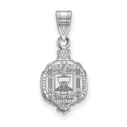 US Naval Academy Navy Midshipmen Medium Crest Pendant in Sterling Silver 1.49 gr