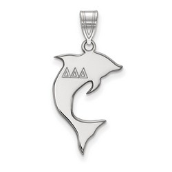 Delta Delta Delta Sorority Medium Pendant in Sterling Silver 2.22 gr