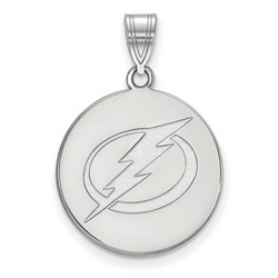 Tampa Bay Lightning Large Disc Pendant in Sterling Silver 4.05 gr