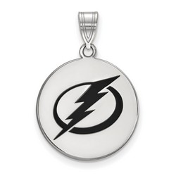 Tampa Bay Lightning Large Disc Pendant in Sterling Silver 4.09 gr