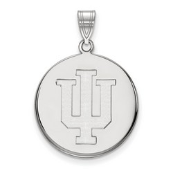 Indiana University Hoosiers Large Disc Pendant in Sterling Silver 4.17 gr