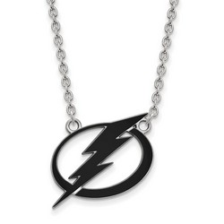 Tampa Bay Lightning Large Pendant Necklace in Sterling Silver 4.86 gr