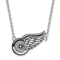 Detroit Red Wings Large Pendant Necklace in Sterling Silver 6.26 gr