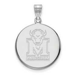 Marshall University Thundering Herd Large Sterling Silver Disc Pendant 4.19 gr