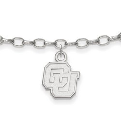 University of Colorado Buffaloes Anklet in Sterling Silver 3.20 gr