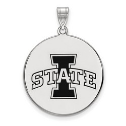 Iowa State University Cyclones Large Disc Pendant in Sterling Silver 5.68 gr