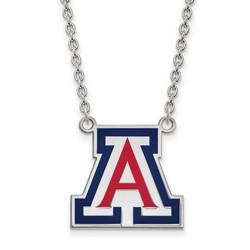 University of Arizona Wildcats Large Pendant Necklace in Sterling Silver 6.47 gr
