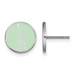 Alpha Epsilon Phi Sorority Enameled Sterling Silver Post Earrings 1.56 gr