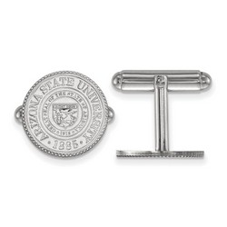 Arizona State University Sun Devils Crest Cuff Link in Sterling Silver 6.62 gr