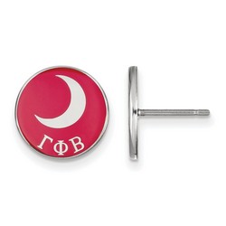 Gamma Phi Beta Sorority Enameled Post Earrings in Sterling Silver 1.56 gr