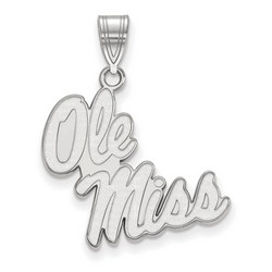 University of Mississippi Rebels Large Pendant in Sterling Silver 2.16 gr