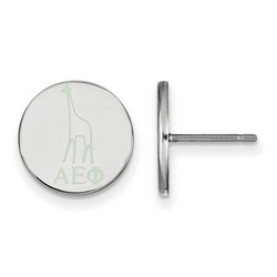 Alpha Epsilon Phi Sorority Enameled Post Earrings in Sterling Silver 2.09 gr