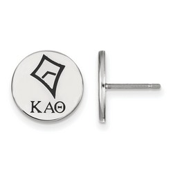 Kappa Alpha Theta Sorority Enameled Post Earrings in Sterling Silver 2.09 gr