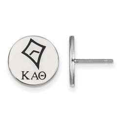 Kappa Alpha Theta Sorority Enameled Post Earrings in Sterling Silver 2.09 gr