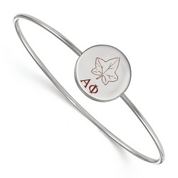 Alpha Phi Sorority Enameled Slip-On Bangle in Sterling Silver 8.05 gr