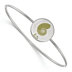 Kappa Delta Sorority Enameled Slip-On Bangle in Sterling Silver 8.05 gr