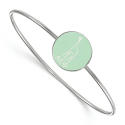 Alpha Epsilon Phi Sorority Enameled Slip-On Bangle in Sterling Silver 7.33 gr