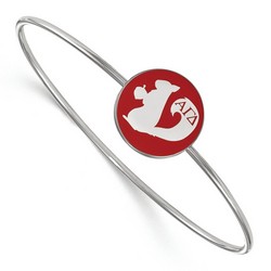 Alpha Gamma Delta Sorority Enameled Slip-On Bangle in Sterling Silver 7.33 gr