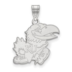 University of Kansas Jayhawks Large Pendant in Sterling Silver 2.75 gr