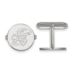 University of Kansas Jayhawks Cuff Link in Sterling Silver 7.20 gr