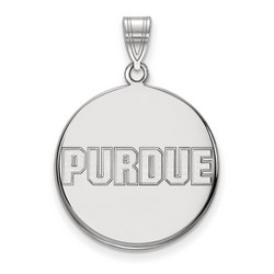 Purdue University Boilermakers Large Disc Pendant in Sterling Silver 4.10 gr