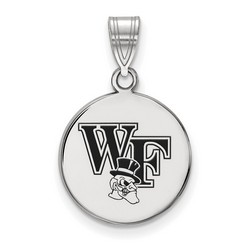 Wake Forest University Demon Deacons Disc Pendant in Sterling Silver 2.30 gr