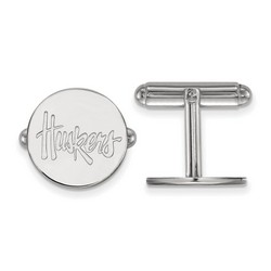 University of Nebraska Cornhuskers Cuff Links in Sterling Silver 7.28 gr