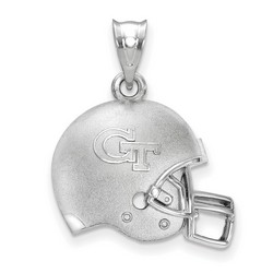 Georgia Tech Yellow Jackets 3D Football Helmet Logo in Sterling Silver