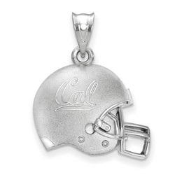 UC Berkeley California Golden Bears 3D Football Helmet Logo in Sterling Silver