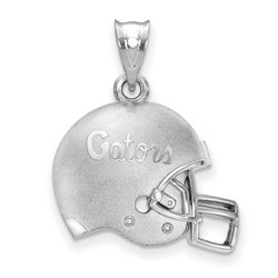 University of Florida Gators 3D Football Helmet Logo Pendant in Sterling Silver