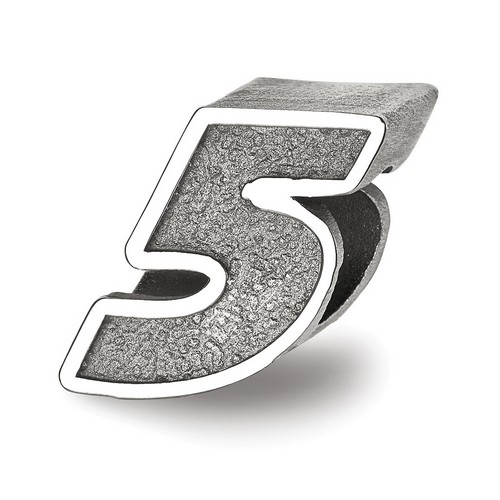 Kasey Kahne #5 Car Number Bead In Sterling Silver